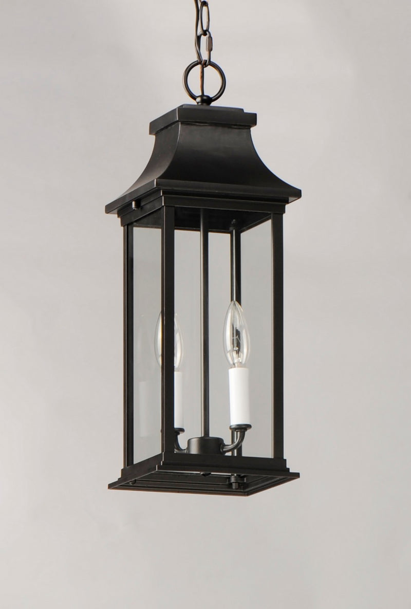 Maxim 30029CLBK Two Light Outdoor Hanging Lantern, Black