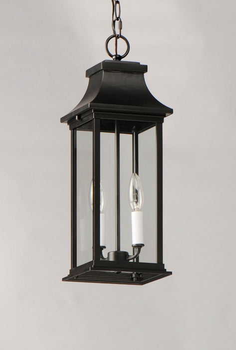 Maxim 30029CLBK Two Light Outdoor Hanging Lantern, Black