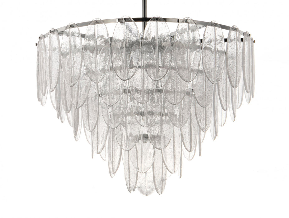 Maxim 30737CLWTPC 19 Light Chandelier, White / Polished Chrome