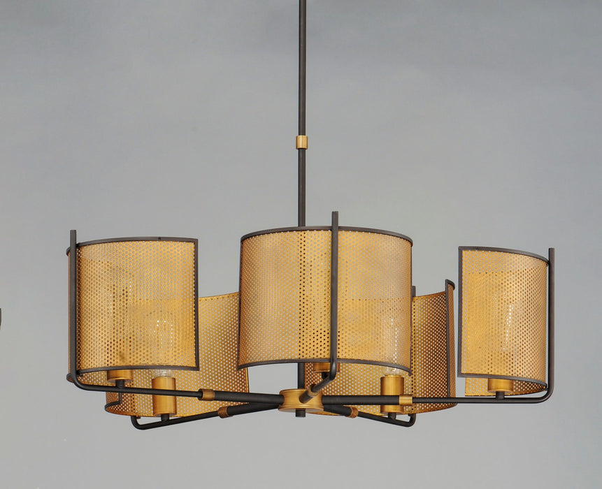 Maxim 31215OIAB Five Light Chandelier, Oil Rubbed Bronze / Antique Brass