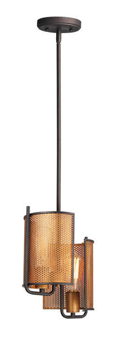 Maxim 31219OIAB Two Light Pendant, Oil Rubbed Bronze / Antique Brass
