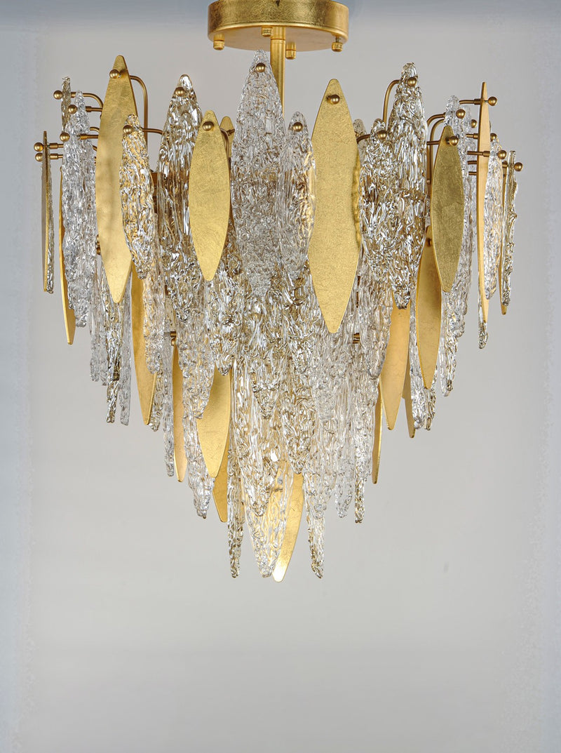 Maxim 32320CLCMPGL Ten Light Flush Mount, Gold Leaf