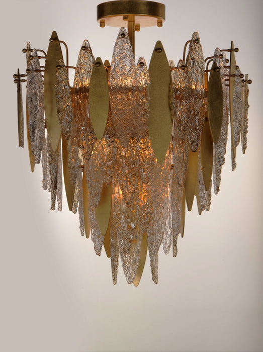 Maxim 32320CLCMPGL Ten Light Flush Mount, Gold Leaf