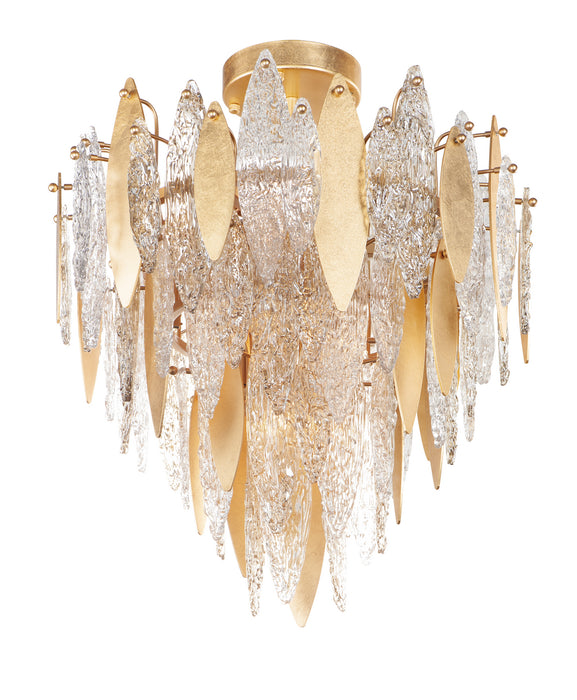 Maxim 32320CLCMPGL Ten Light Flush Mount, Gold Leaf