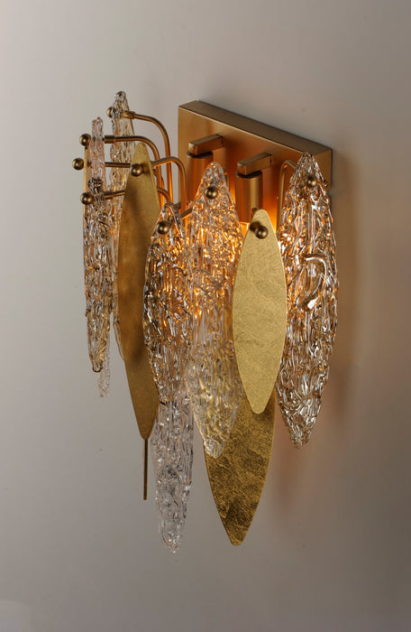 Maxim 32322CLCMPGL Three Light Wall Sconce, Gold Leaf