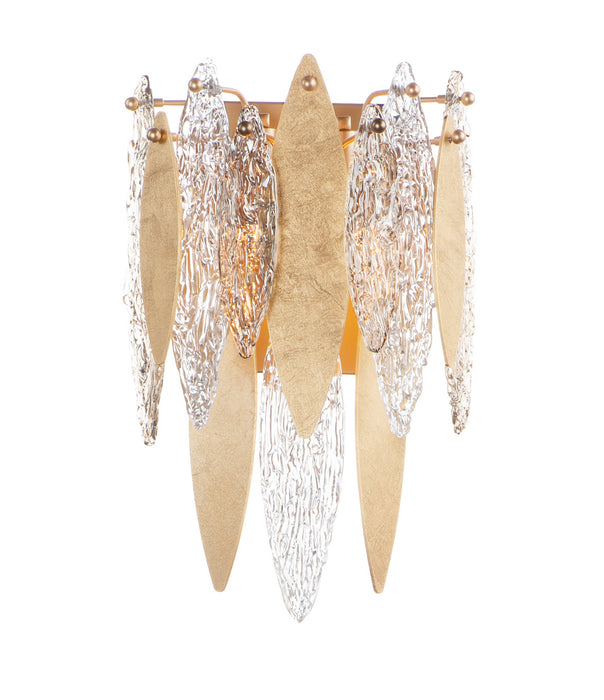 Maxim 32322CLCMPGL Three Light Wall Sconce, Gold Leaf
