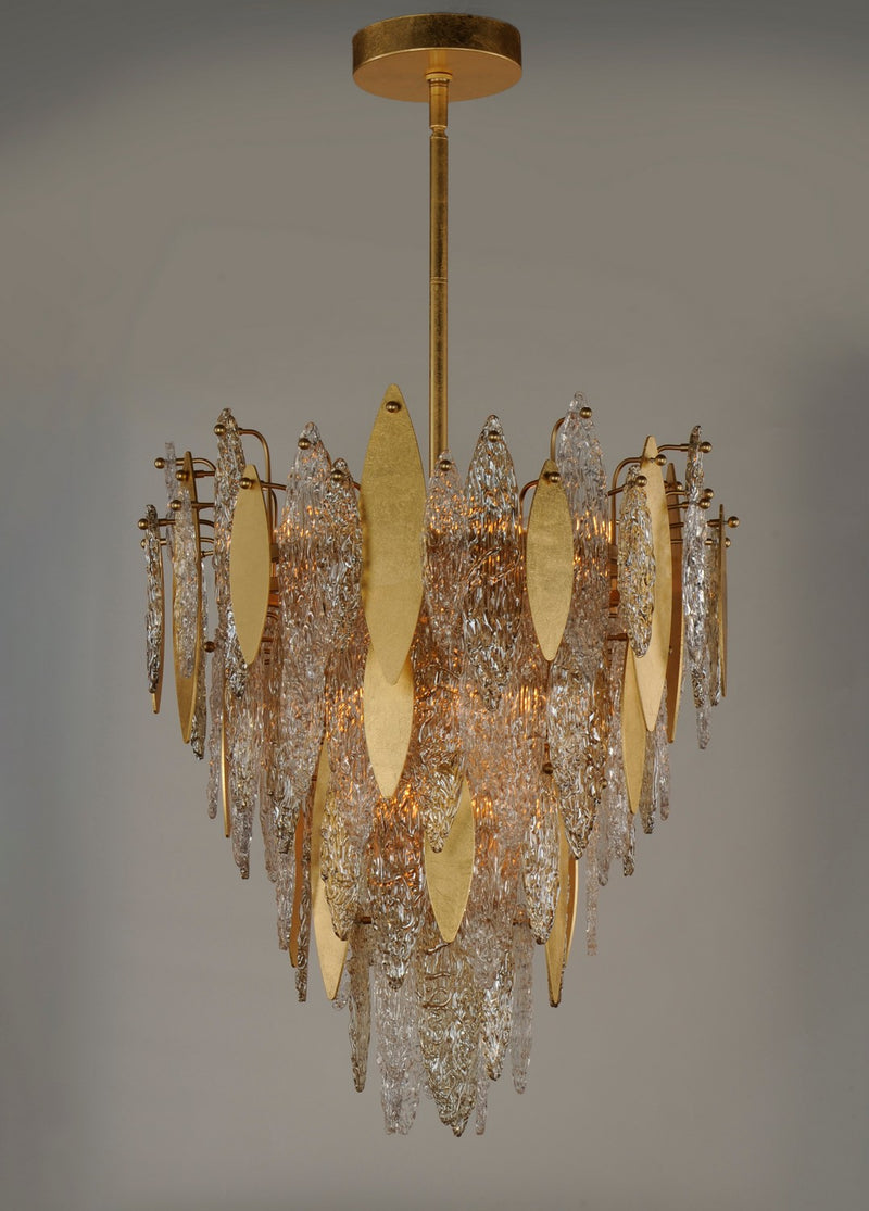Maxim 32325CLCMPGL 12 Light Chandelier, Gold Leaf