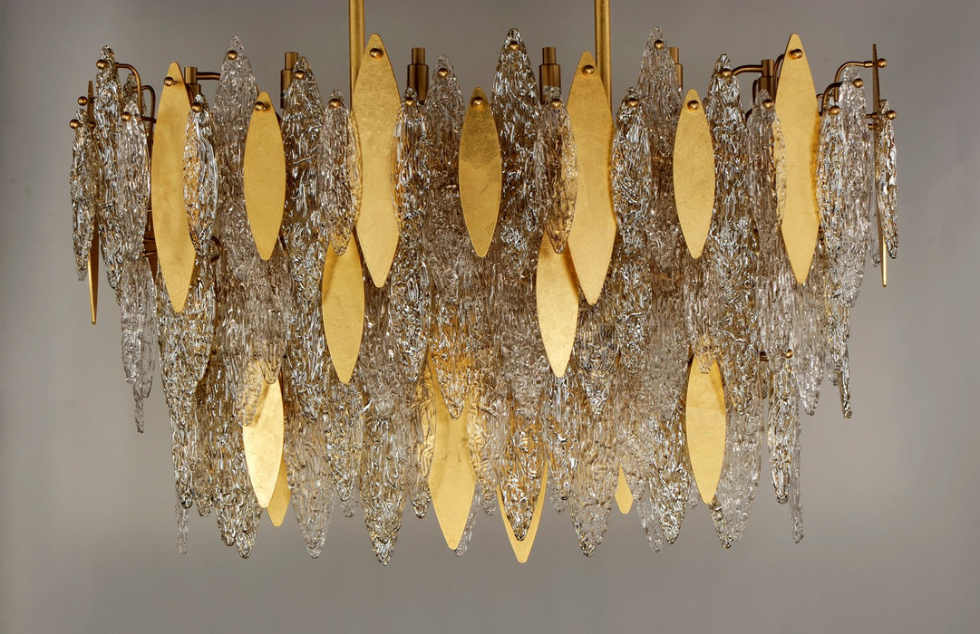 Maxim 32326CLCMPGL 18 Light Chandelier, Gold Leaf