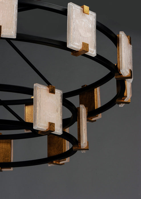 Maxim 39538CYBKGL LED Chandelier, Black / Gold Leaf