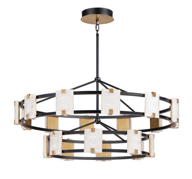 Maxim 39538CYBKGL LED Chandelier, Black / Gold Leaf