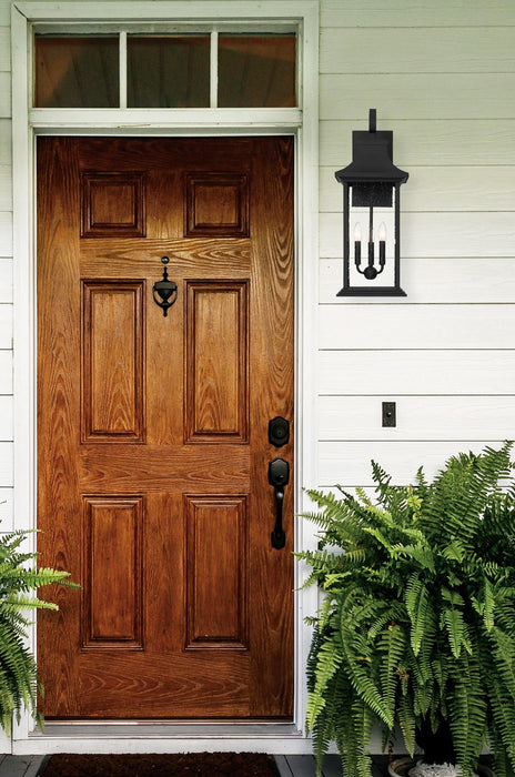 Savoy House 5-452-BK Three Light Outdoor Wall Sconce, Matte Black