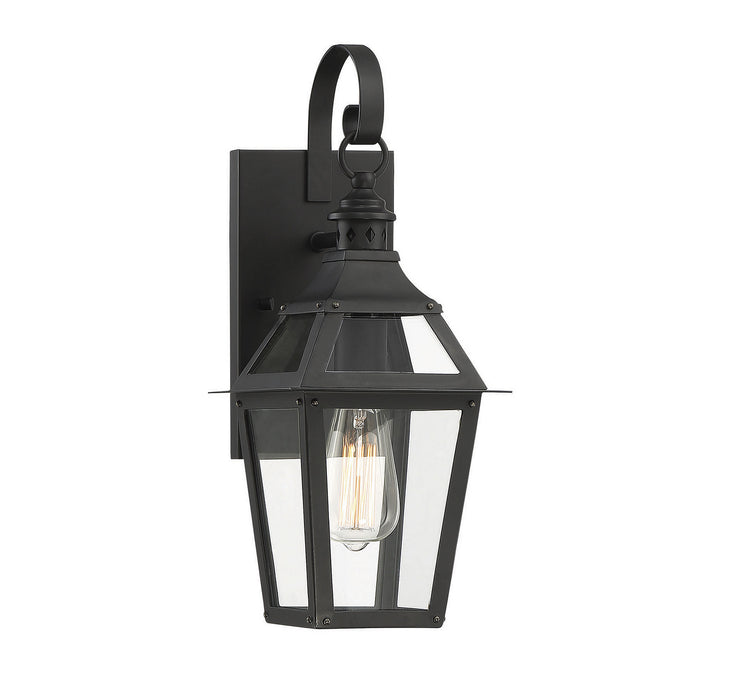 Savoy House 5-720-153 One Light Wall Sconce, Black with Gold Highlights
