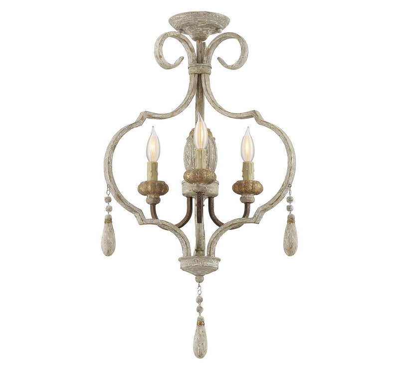 Savoy House 6-9985-3-94 Three Light Semi-Flush Mount, Avignon