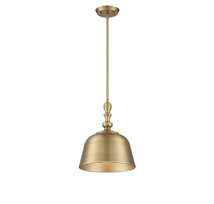 Savoy House 7-3751-1-322 One Light Pendant, Warm Brass
