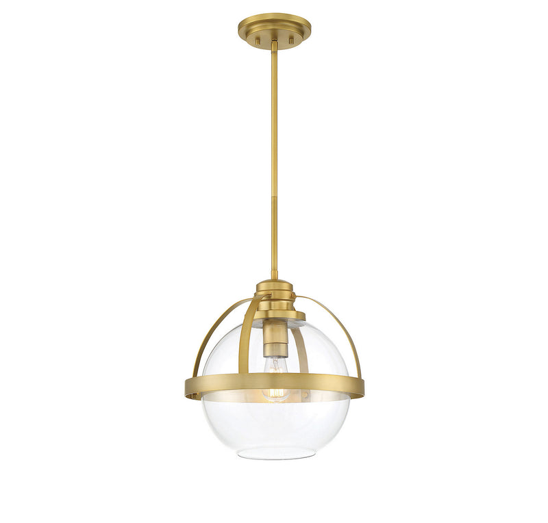 Savoy House 7-7201-1-322 One Light Pendant, Warm Brass