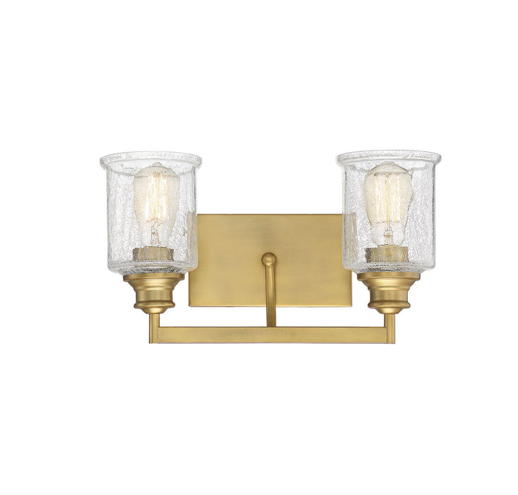 Savoy House 8-1972-2-322 Two Light Bath Bar, Warm Brass