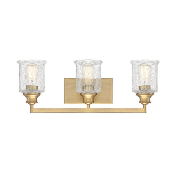 Savoy House 8-1972-3-322 Three Light Bath Bar, Warm Brass
