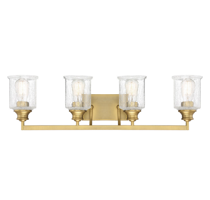 Savoy House 8-1972-4-322 Four Light Bath Bar, Warm Brass