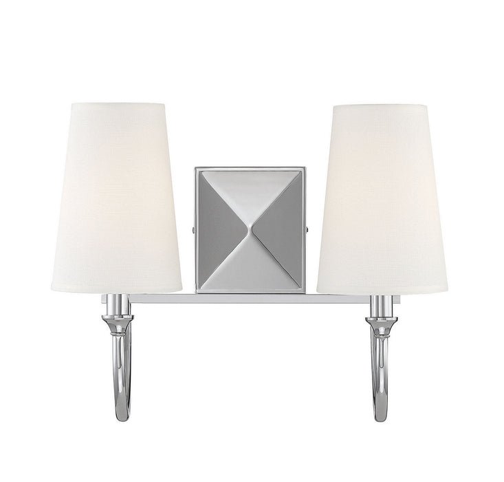 Savoy House 8-2542-2-109 Two Light Bath Bar, Polished Nickel