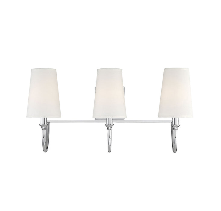 Savoy House 8-2542-3-109 Three Light Bath Bar, Polished Nickel