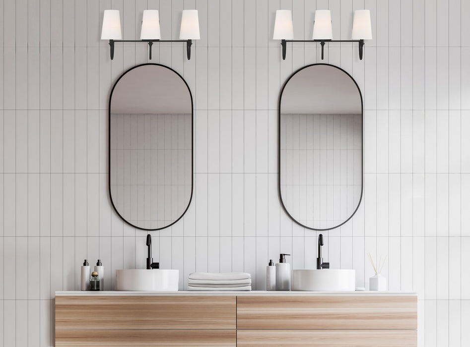 Savoy House 8-2542-3-89 Three Light Bath Bar, Matte Black