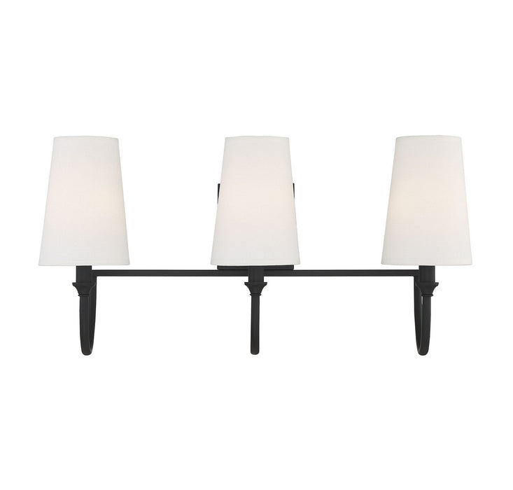 Savoy House 8-2542-3-89 Three Light Bath Bar, Matte Black