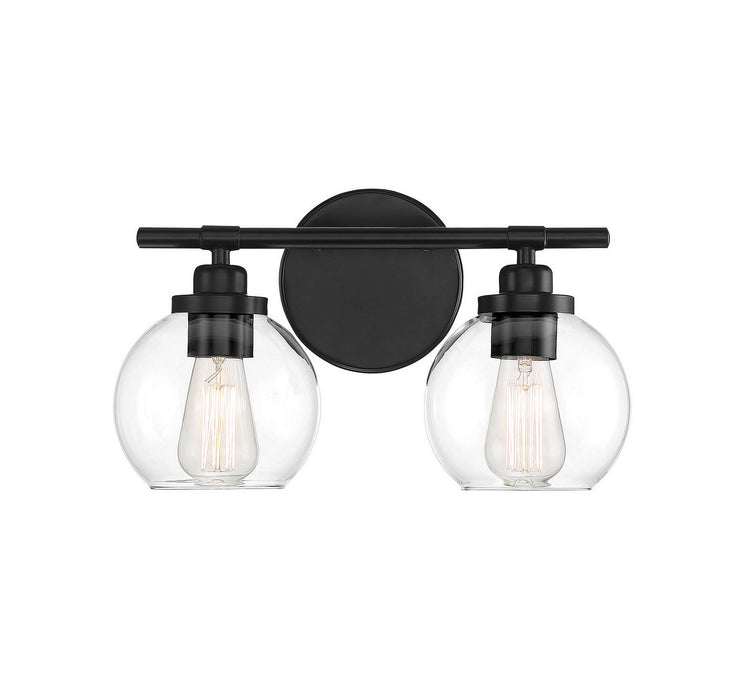 Savoy House 8-4050-2-BK Two Light Bath Bar, Matte Black