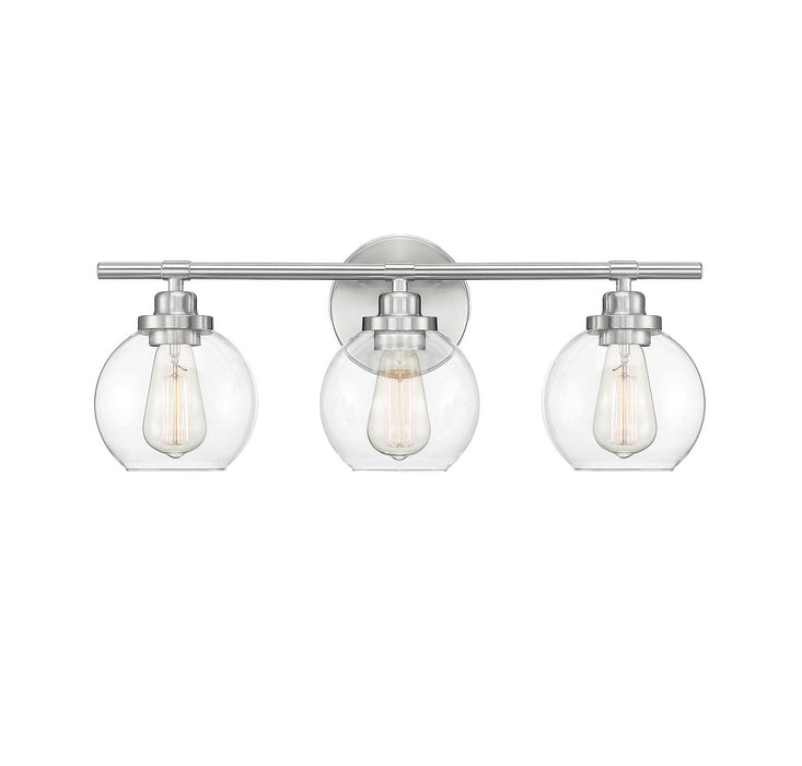 Savoy House 8-4050-3-SN Three Light Bath Bar, Satin Nickel