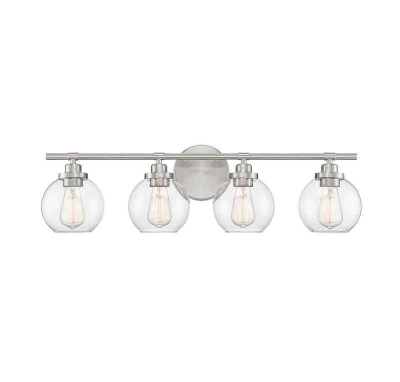 Savoy House 8-4050-4-SN Four Light Bath Bar, Satin Nickel