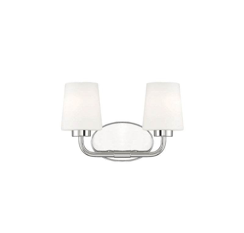 Savoy House 8-4090-2-109 Two Light Bath Bar, Polished Nickel