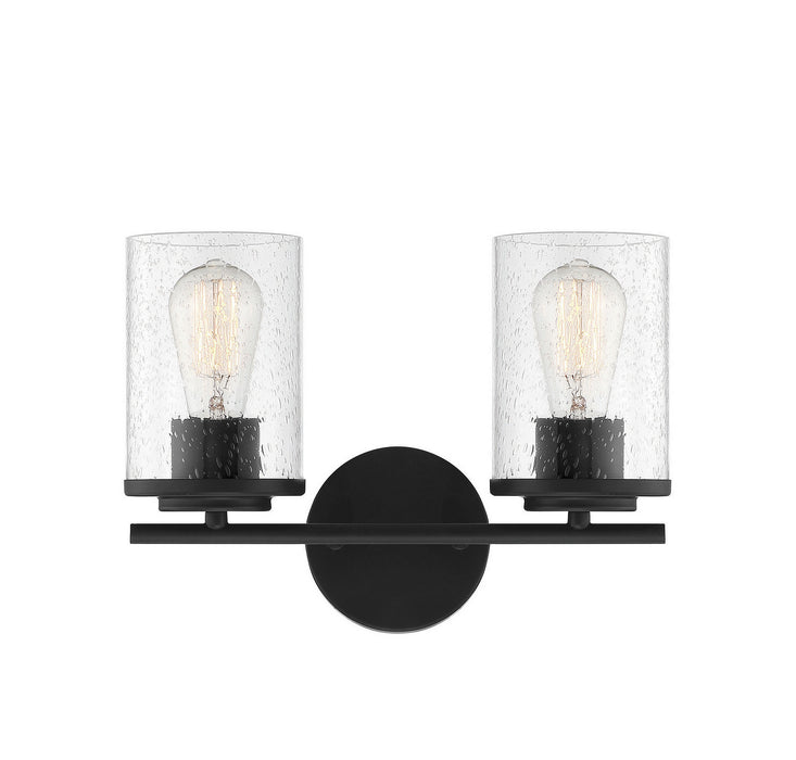 Savoy House 8-8020-2-BK Two Light Bath Bar, Matte Black