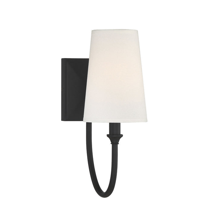 Savoy House 9-2542-1-89 One Light Wall Sconce, Matte Black