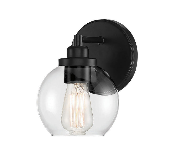 Savoy House 9-4050-1-BK One Light Wall Sconce, Matte Black