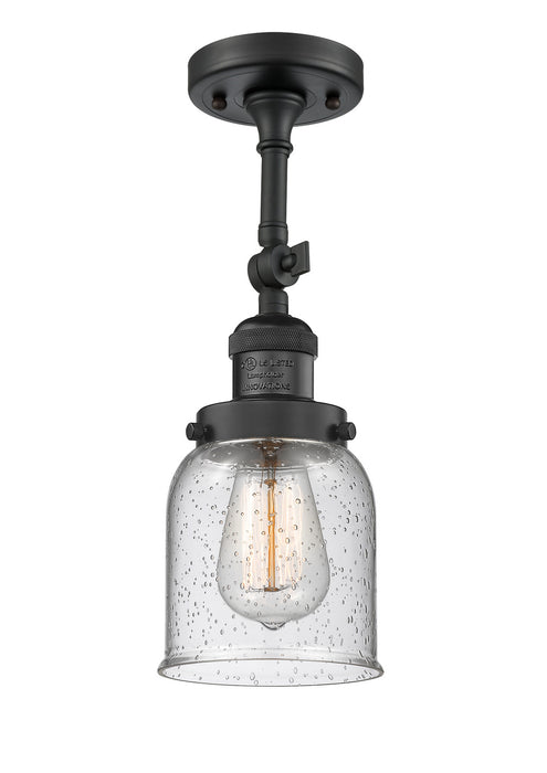 Innovations 201F-BK-G54 One Light Semi-Flush Mount, Matte Black