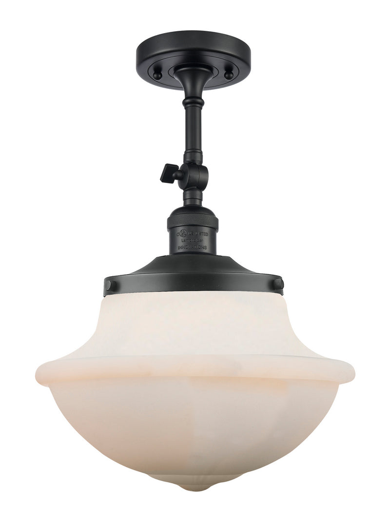 Innovations 201F-BK-G541 One Light Semi-Flush Mount, Matte Black