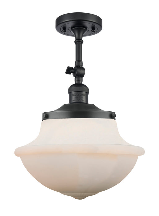 Innovations 201F-BK-G541 One Light Semi-Flush Mount, Matte Black