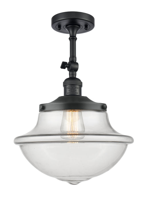Innovations 201F-BK-G542 One Light Semi-Flush Mount, Matte Black