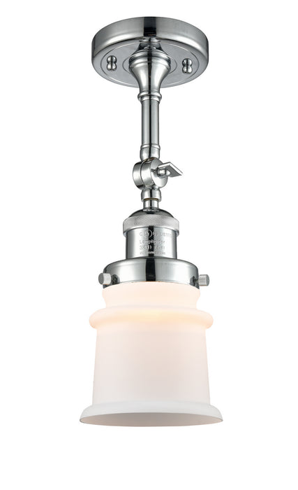 Innovations 201F-PC-G181S One Light Semi-Flush Mount, Polished Chrome