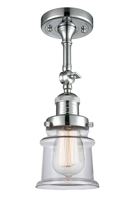 Innovations 201F-PC-G182S One Light Semi-Flush Mount, Polished Chrome