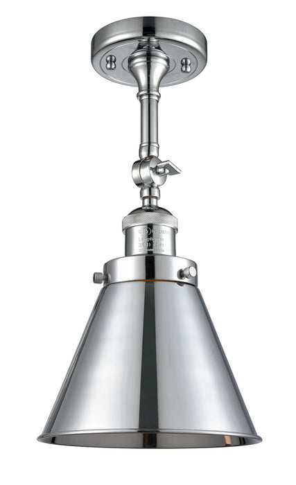 Innovations 201F-PC-M13-PC One Light Semi-Flush Mount, Polished Chrome