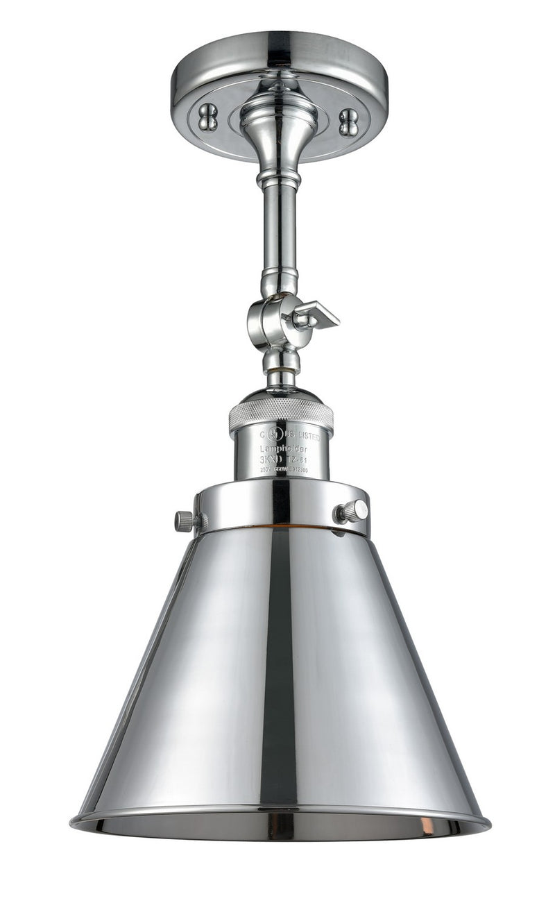 Innovations 201F-PC-M13-PC-LED LED Semi-Flush Mount, Polished Chrome