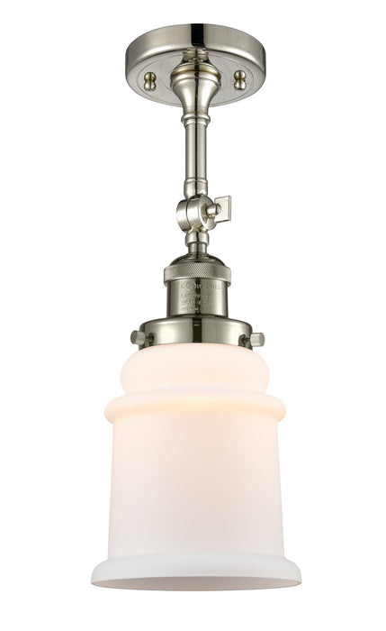 Innovations 201F-PN-G181 One Light Semi-Flush Mount, Polished Nickel