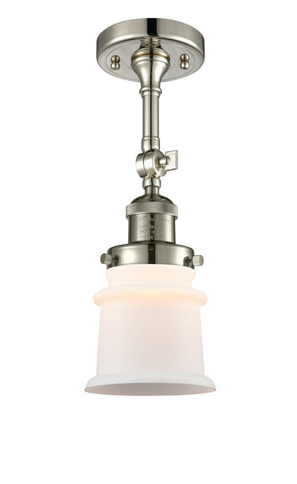 Innovations 201F-PN-G181S One Light Semi-Flush Mount, Polished Nickel