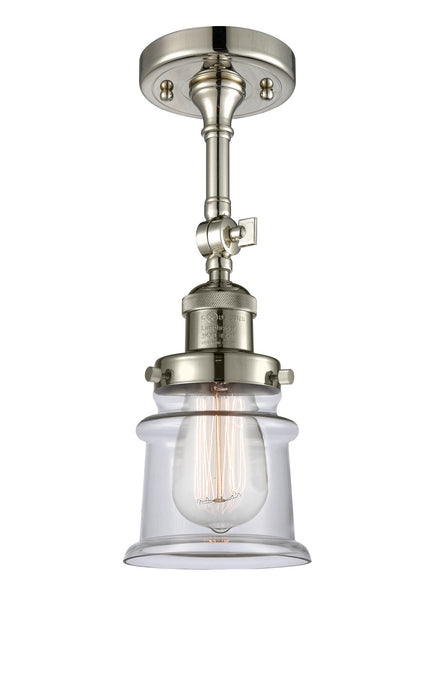 Innovations 201F-PN-G182S One Light Semi-Flush Mount, Polished Nickel