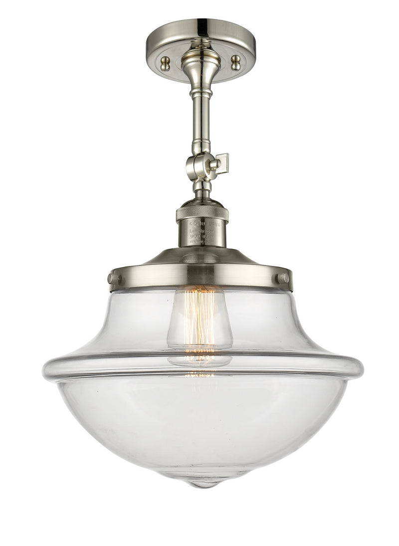Innovations 201F-PN-G542 One Light Semi-Flush Mount, Polished Nickel