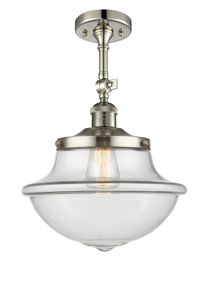 Innovations 201F-PN-G542-LED LED Semi-Flush Mount, Polished Nickel