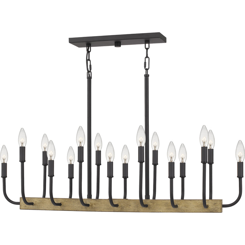 Quoizel COD139MBK 16 Light Island Chandelier, Matte Black