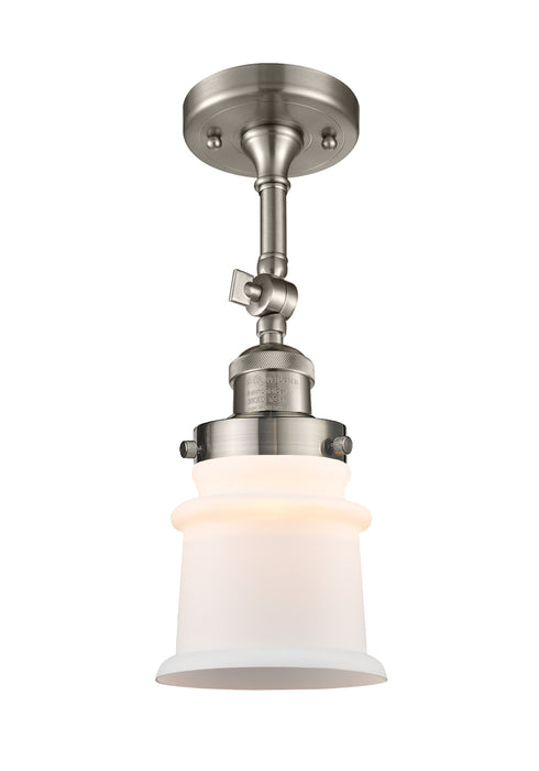 Innovations 201F-SN-G181S One Light Semi-Flush Mount, Brushed Satin Nickel