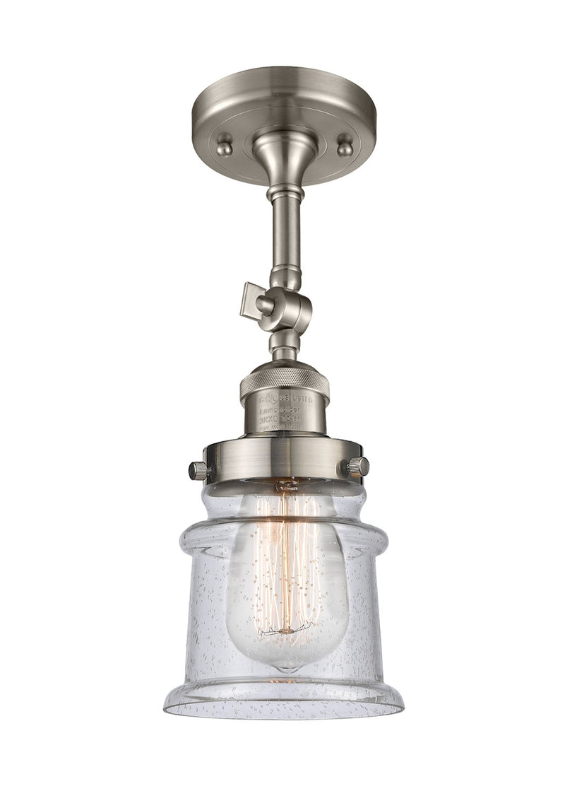 Innovations 201F-SN-G184S-LED LED Semi-Flush Mount, Brushed Satin Nickel