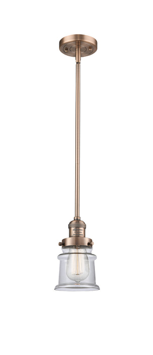 Innovations 201S-AC-G182S One Light Mini Pendant, Antique Copper